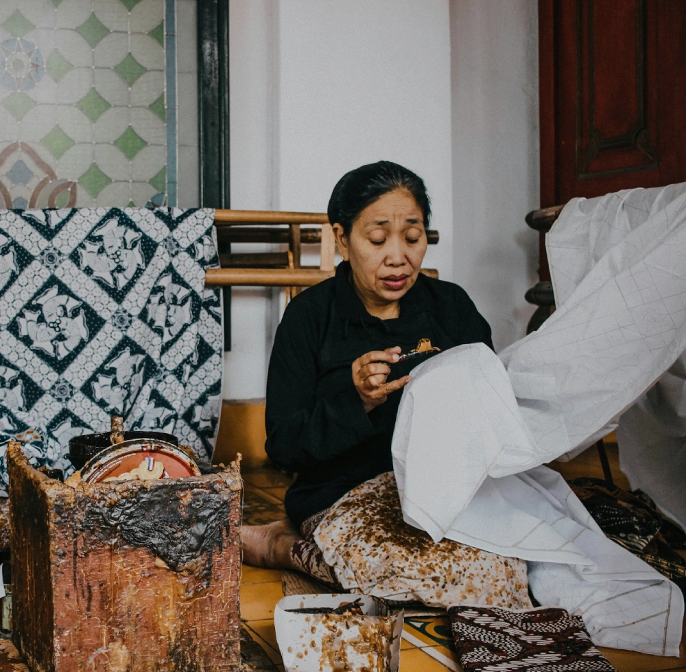 Traditional Batik making process